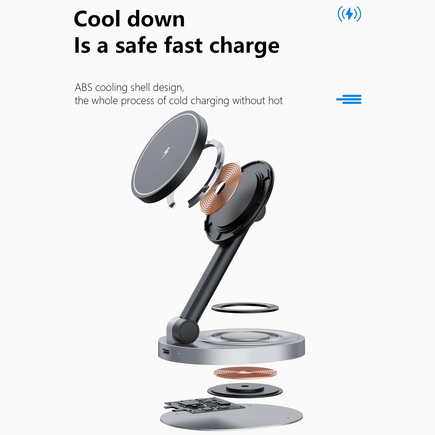 3 In 1 Magnetic Wireless Charger Stand Pad For Magsafe iPhone 16 15 14 13 12 Pro Max Apple Watch Airpods Fast Charging Station