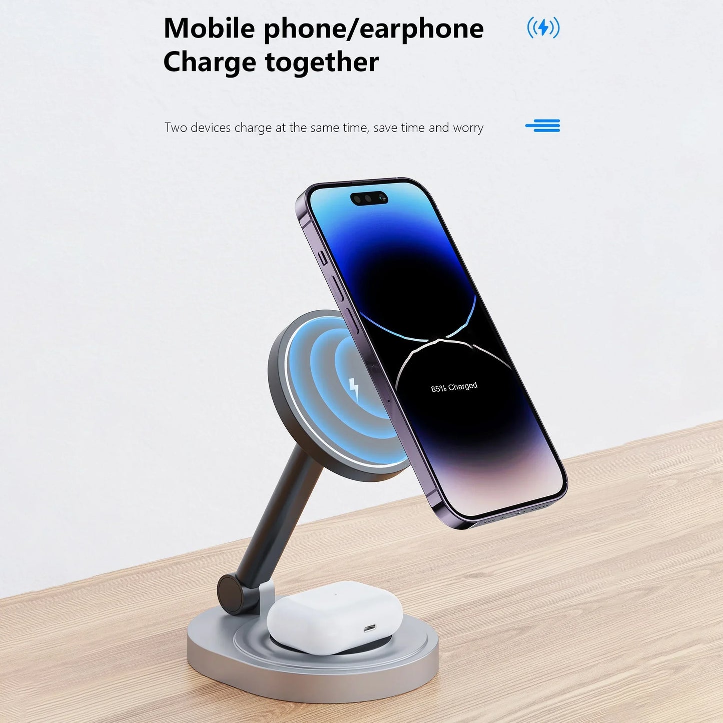 3 In 1 Magnetic Wireless Charger Stand Pad For Magsafe iPhone 16 15 14 13 12 Pro Max Apple Watch Airpods Fast Charging Station