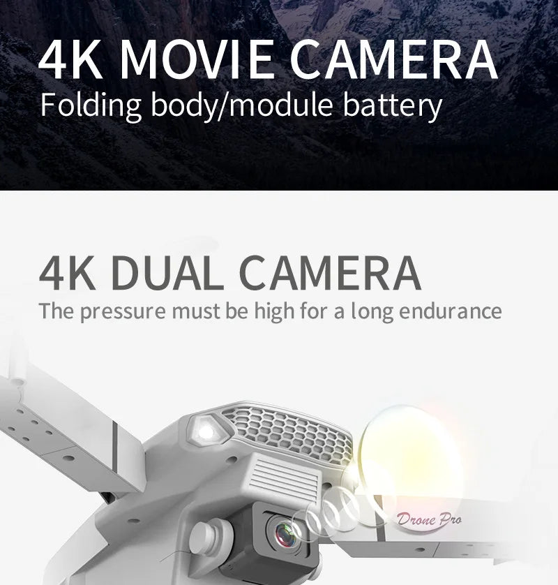 E88 Pro WIFI FPV Drone Wide Angle HD 4K 1080P Camera Height Hold RC Foldable Quadcopter