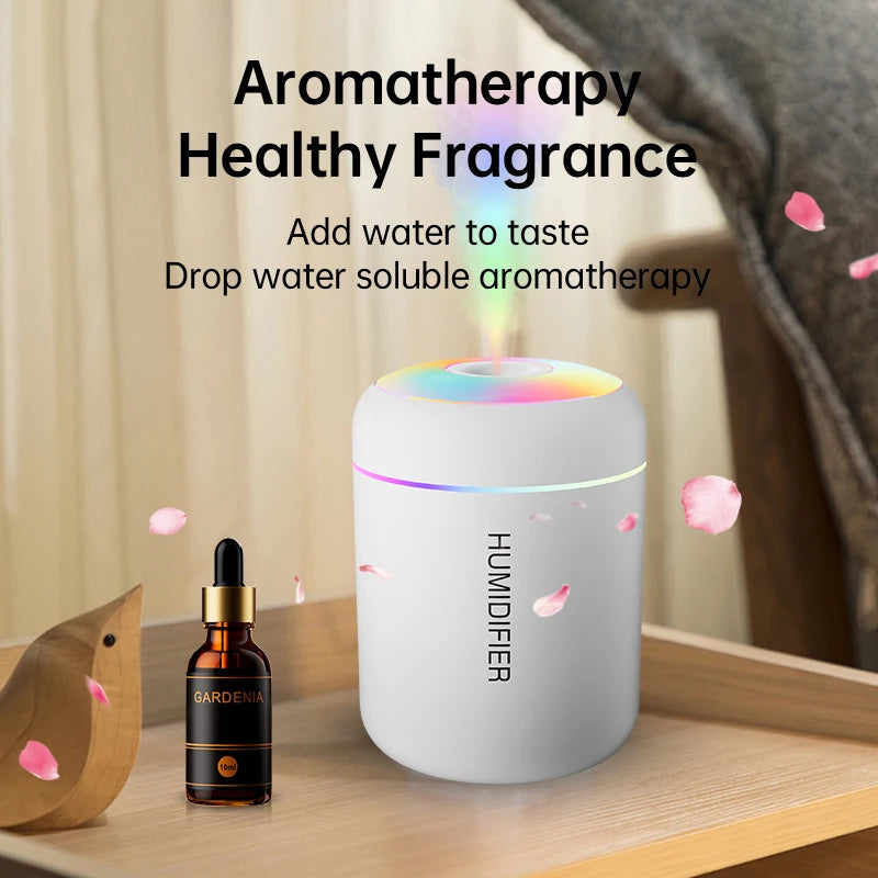 Mini Air Humidifier USB Electric Aroma Diffuser Essential Oil Purifier Aromatherapy Mist Maker Lights For Car Home Bedroom