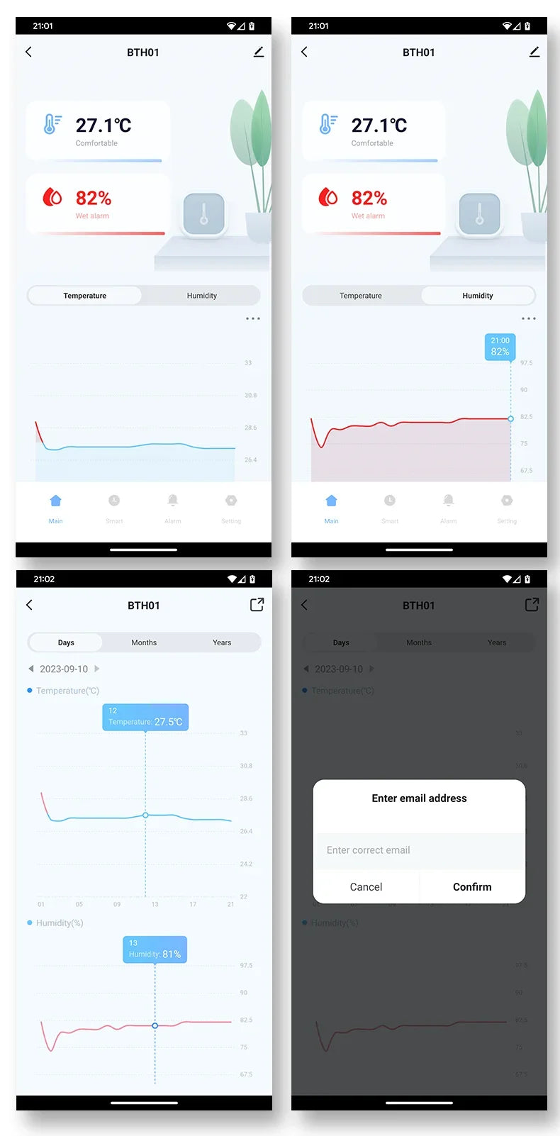 Bluetooth Smart Temperature Humidity Sensor | Indoor Hygrometer | Works With Alexa and Google Home