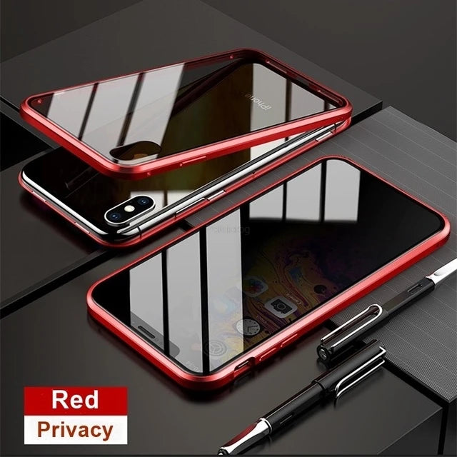 Magnetic Tempered Glass | Privacy Metal Case